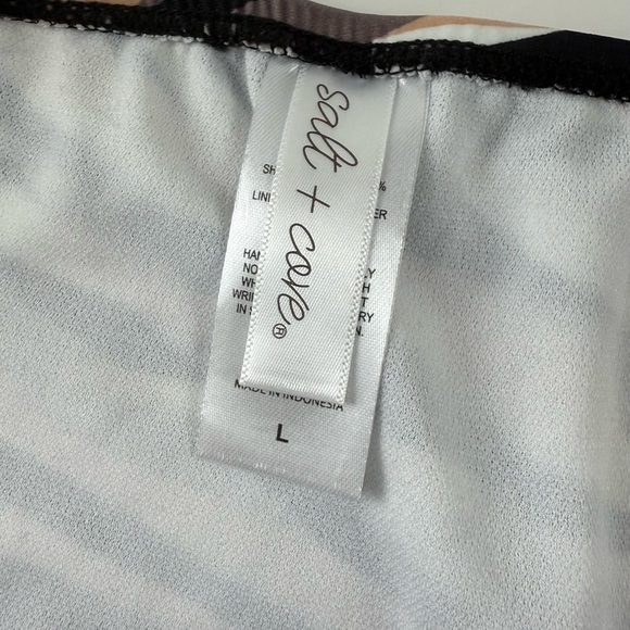 Salt + Cove Bikini Bottom Juniors Size Large Tan Black Stripe NWT - Picture 4 of 8